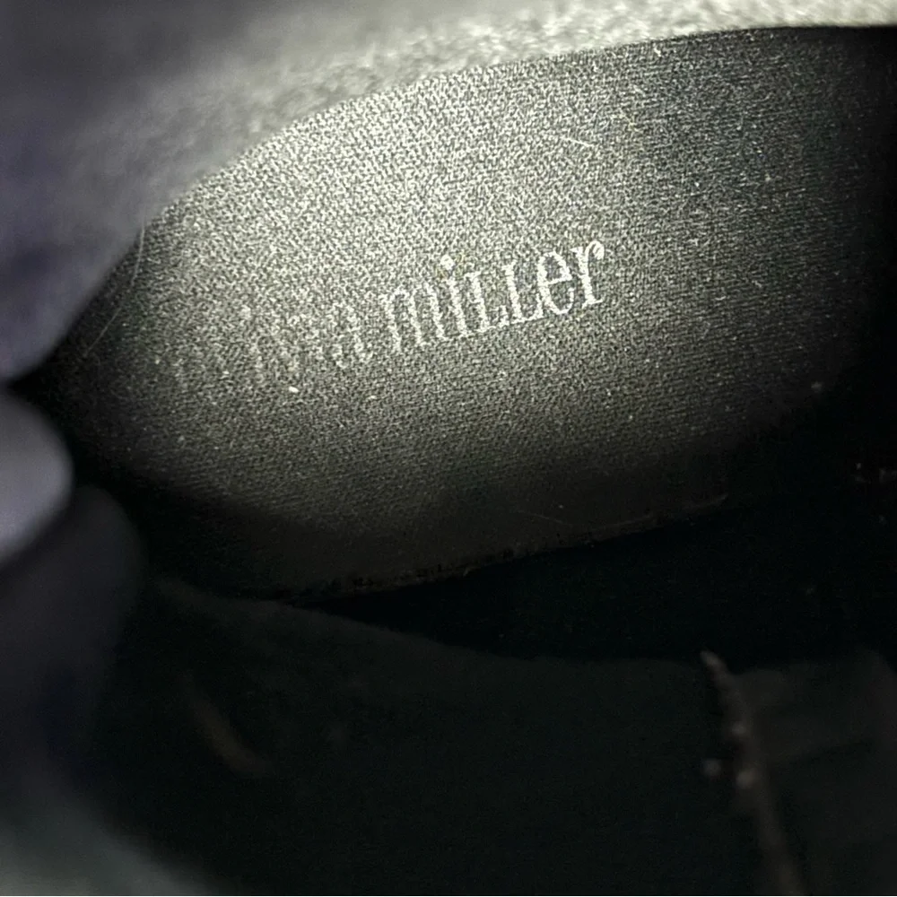 Olivia Miller Combat Boots Size 7.5 Black Zipper Closure with Buckle Side Zipper - Picture 5 of 10
